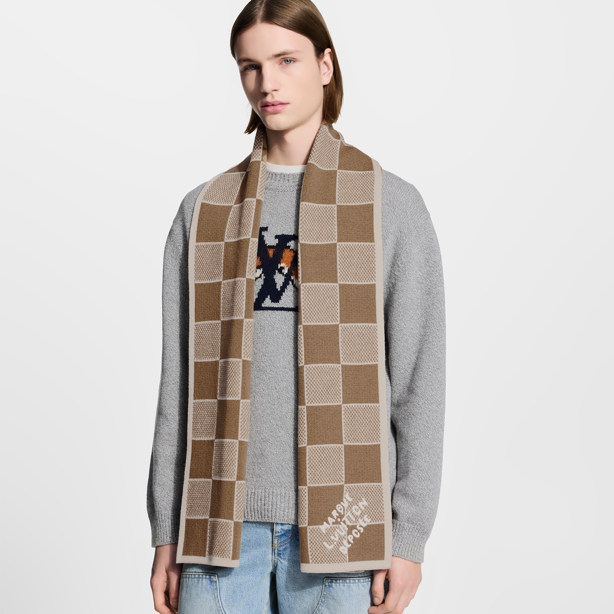 Damier Heritage Scarf S00 - Men - Accessories | LOUIS VUITTON ®